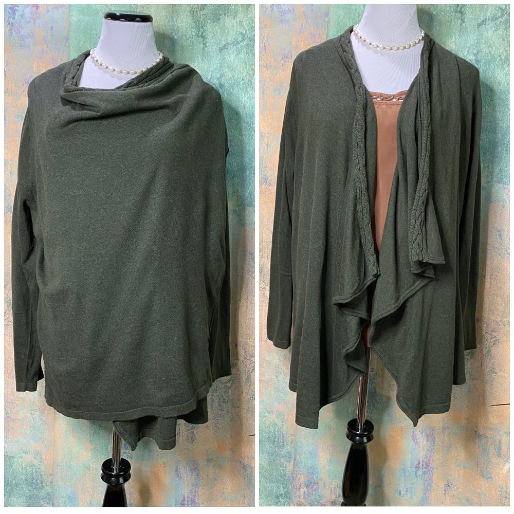📌Fred David Beautiful Open Front Cotton Cardigan